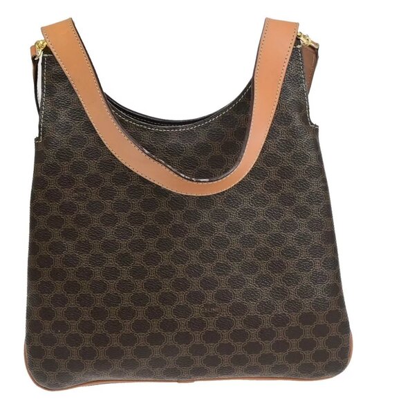 authenticity guaranteed CELINE Logo Macadam 2Way Shoulder Hand Bag - Picture 3 of 16